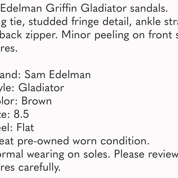 Sam Edelman Griffin Gladiator Sandals size 8.5 - Picture 11 of 11